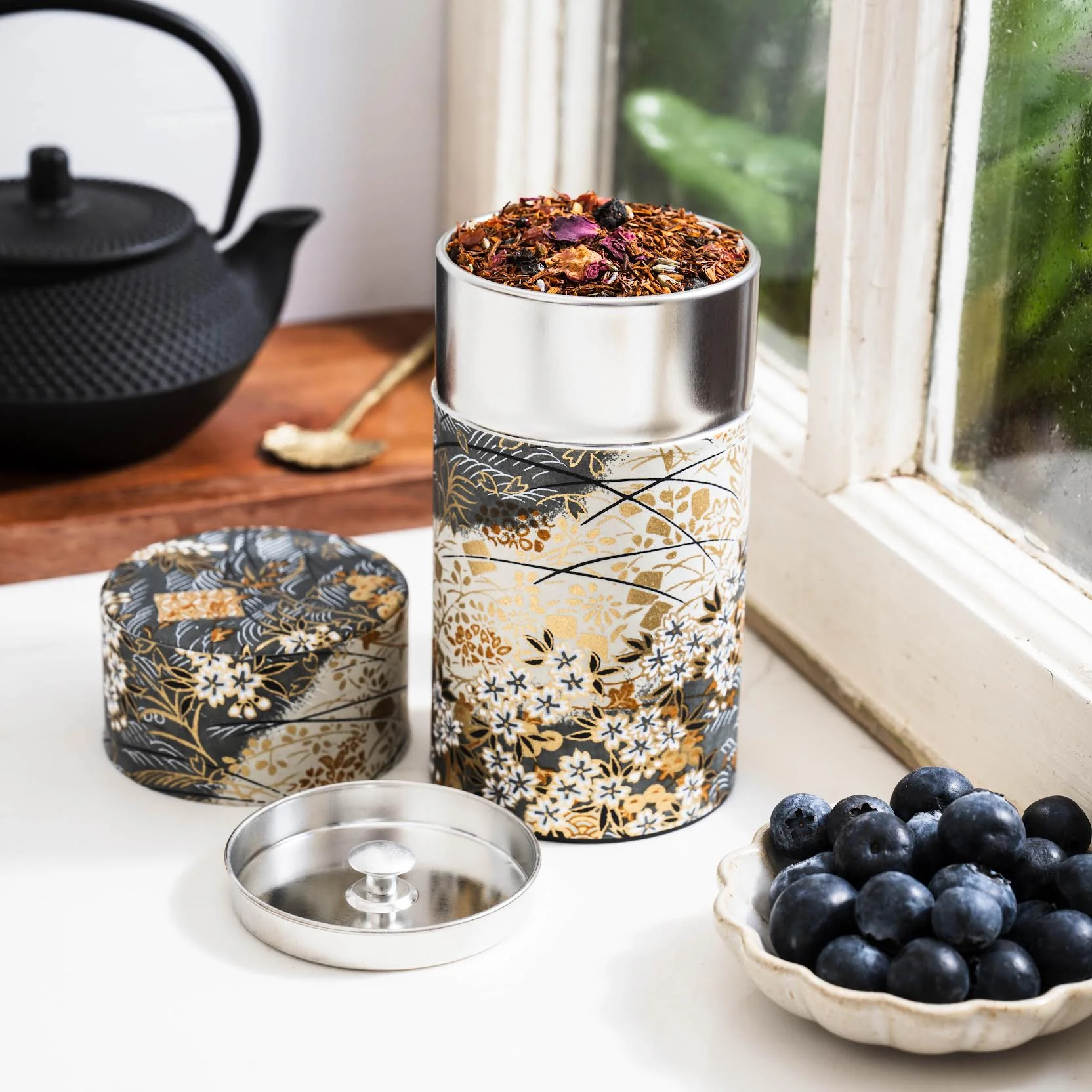 Japanese Tea Tins with Washi Paper